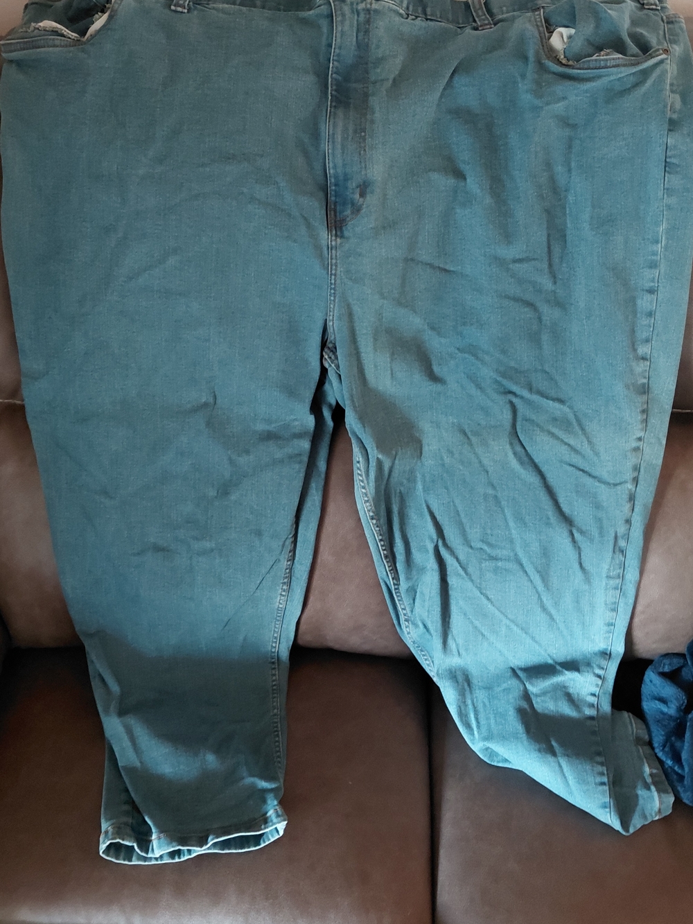 Harbor Bay Men's Teal Relaxed Fit Jeans